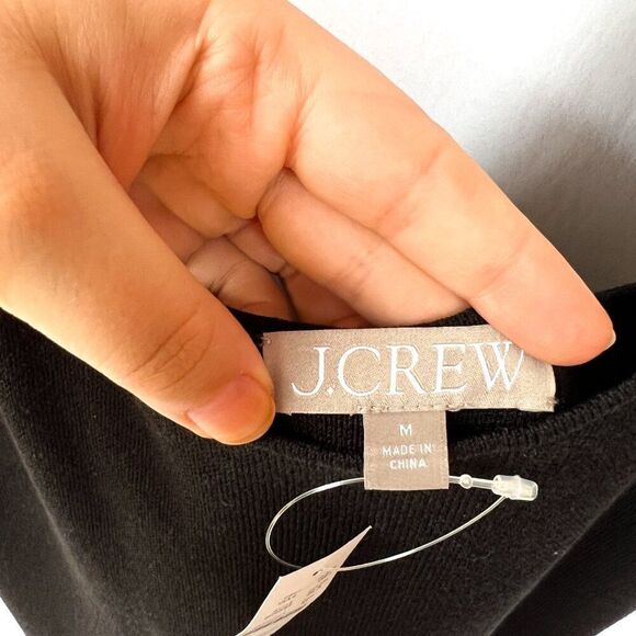 NWT J. Crew Black Square Neck Sleeveless Knit Sweater Dress BR343 Retail $128 - Picture 7 of 10